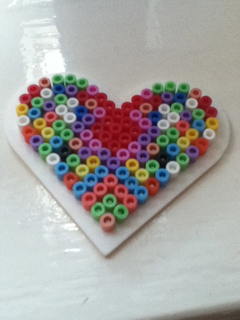 Hamma bead heart made for me by my daughter Grace
